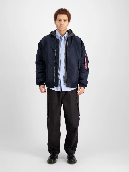 ALPHA INDUSTRIES Prechodná bunda CS námornícka modrá / červená biela
