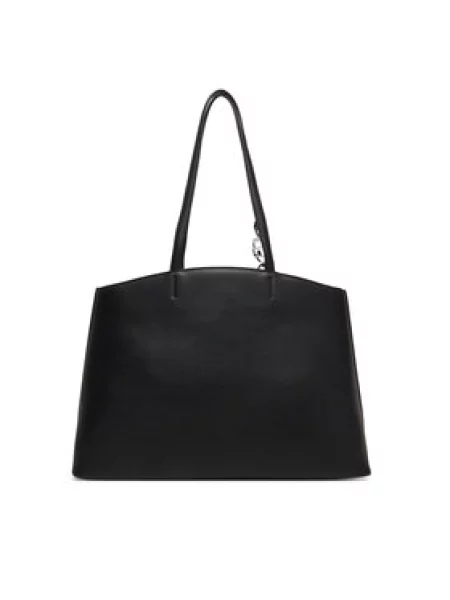 Karl Lagerfeld Vrećasta torba LARGE IKON SMOOTH crna