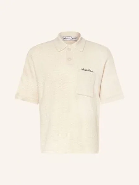 About:Blank Koszulka Polo Z Materiału Pika Relaxed Fit weiss