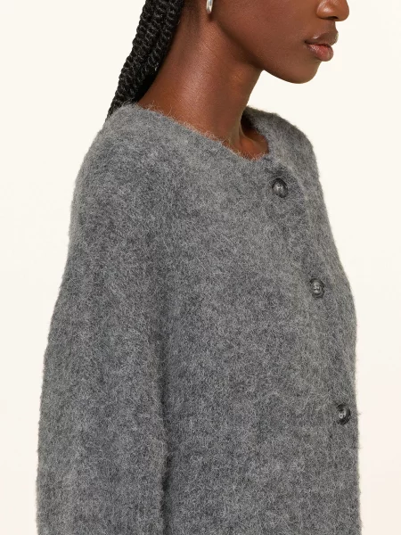 By Aylin Koenig Kardigan Frederika Z Dodatkiem Alpaki grau szary
