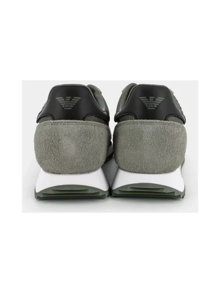 Sneakersy Emporio Armani Ea7 zamszowe zielone