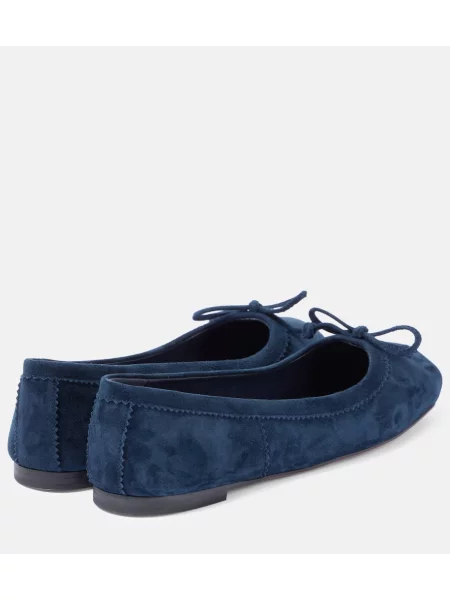 Semišové baleríny Christian Louboutin modrá