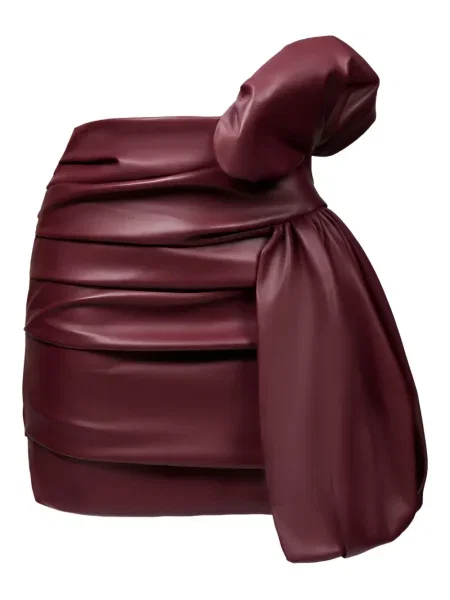 Mały spódnica mini Lika z kokardką drapowana czerwona