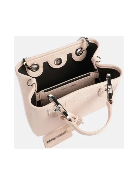 Torebka crossbody Emporio Armani skórzana beżowa