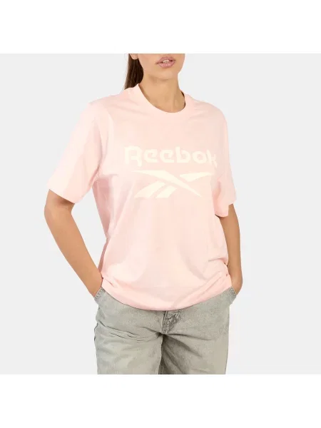 Reebok Nova Big Logo Oversized Koszulka z Okrągłym Dekoltemunisex Playful Pink Size: XS różowa