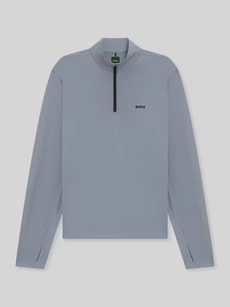 T-shirt o kroju regular fit z czystej bawełny model SW_Active QZ' Boss Green