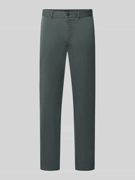Chinosy o kroju slim fit z mieszanka bawełny model Chino Slim' Boss Orange zielone