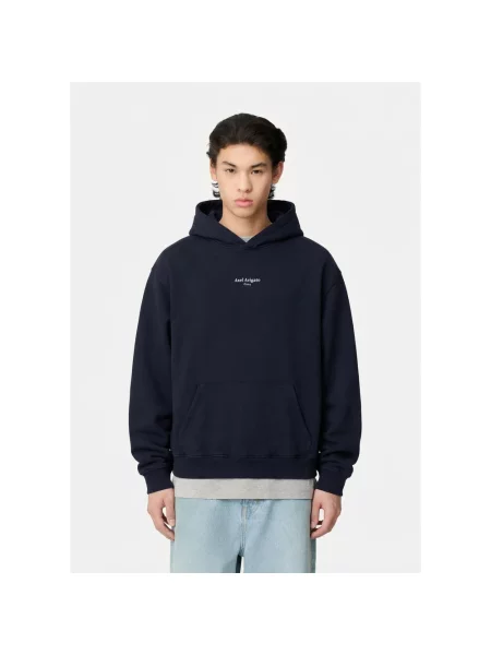 Bluza z kapturem Axel Arigato z logo niebieska