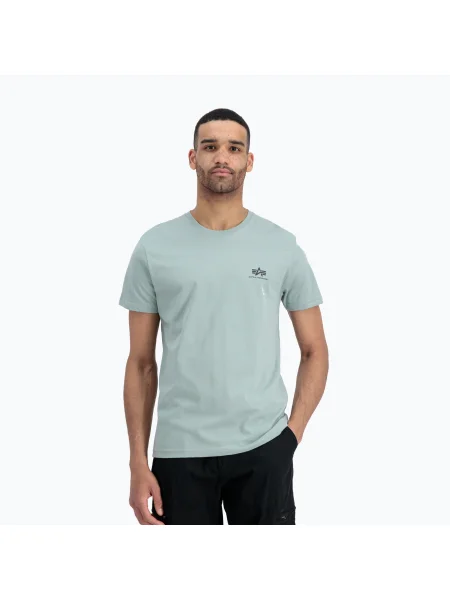 Tricou pentru bărbați Alpha Industries Basic Small Logo dusty green verde
