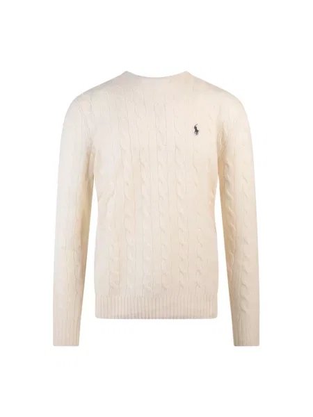 Sweter Polo Ralph Lauren z kaszmiru z logo beżowy
