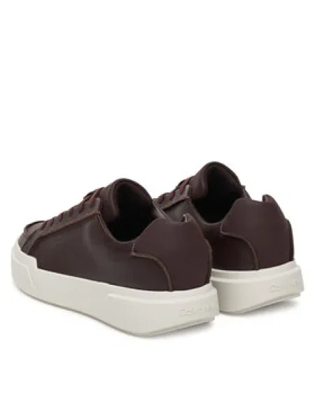 Sportcipők Calvin Klein Chunky Cupsole Lace Up Lth Pinch Bordó barna