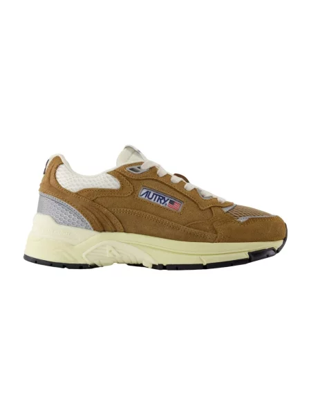 Sneakersy Autry brązowe