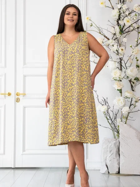 Сарафан RiMari віскоза/модал жовтий