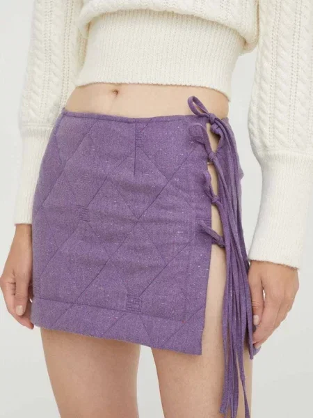 Beatrice B spódnica wełniana fioletowa
