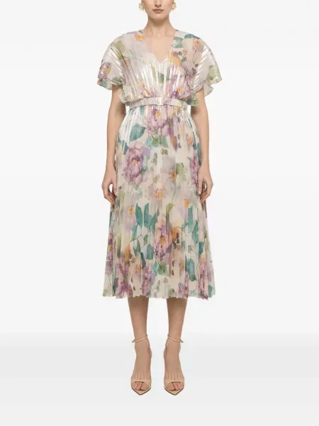 Rochie midi Nissa cu model floral cu imagine