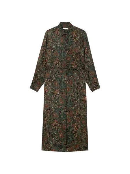 Rochie tip cămașă Brooks Brothers cu imagine cu model paisley maro