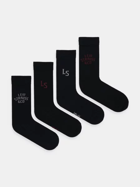 Чорапи Levi's 4 чифта черно