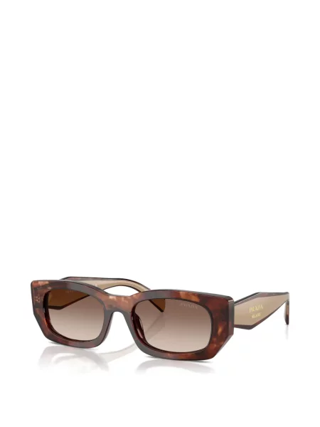 Ochelari de soare Prada Eyewear cu imprimeu geometric maro