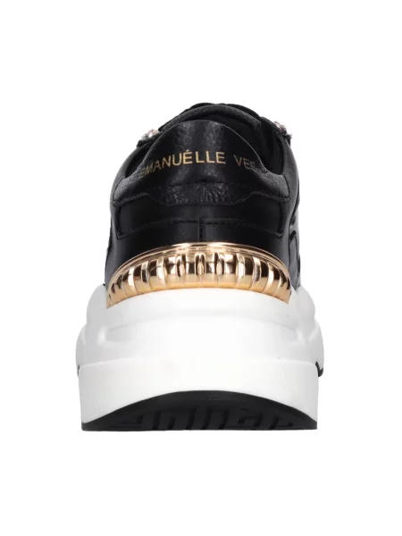 Sneakersy Emanuélle Vee skórzane do biegania czarne