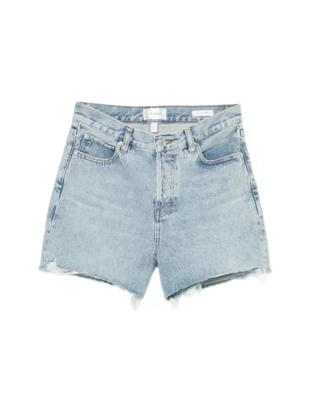 Szorty jeansowe Frame z wysoką talią niebieskie