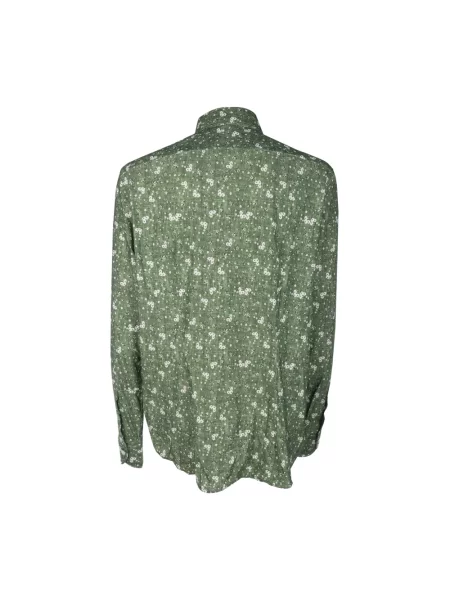 Lniana koszula 4funkyflavours casual zielona