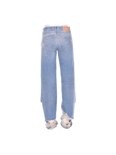 Jeansy straight leg Dondup niebieskie