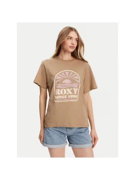 Roxy Marškinėliai Regular Fit ruda