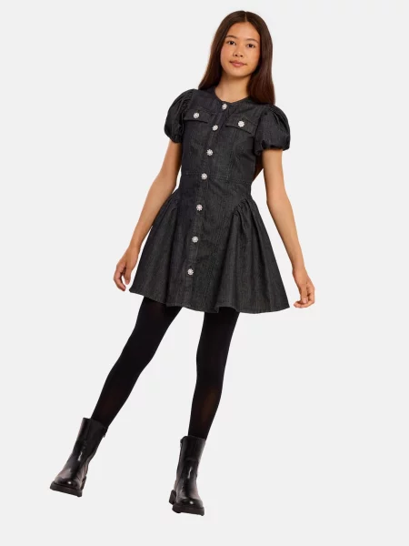Lipsy Rochie denim negru