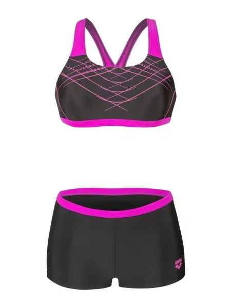 ARENA Costum de baie două piese Proposal mov neon negru