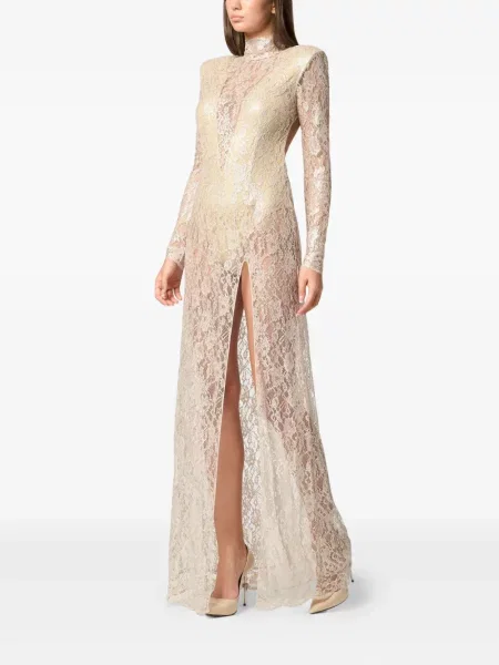 Sukienka maxi Philipp Plein koronkowa