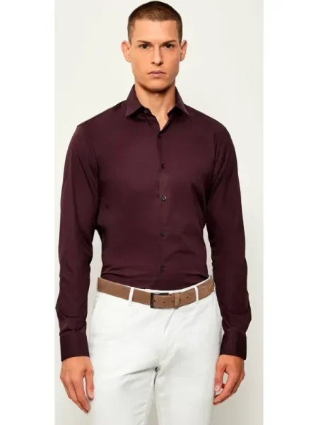 Calvin Klein Cămașă Essentials Vișiniu bordo