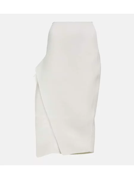 Fustă tip creion Maticevski cu crăpătură alb