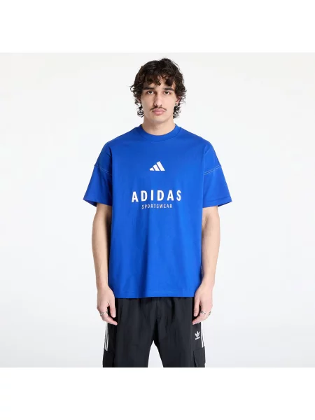 Тениска adidas ALL SZN Graphic с принт синьо