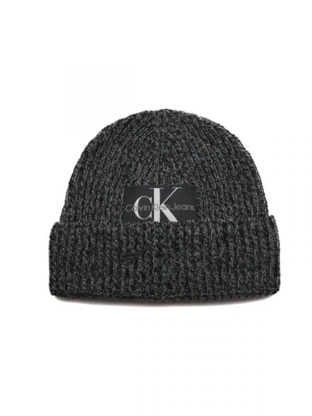 CALVIN KLEIN JEANS Sapka gyapjú hozzáadásával szürke