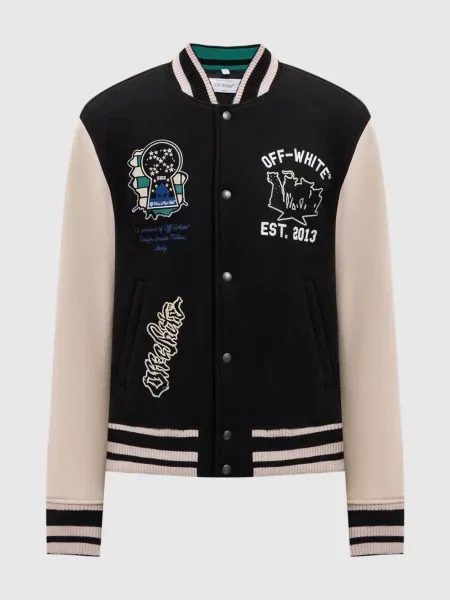 Бомбер Panthers Off-white чорний