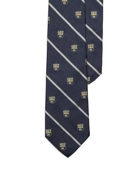 Копринена тениска Polo Ralph Lauren на райета с кръгло деколте бяло