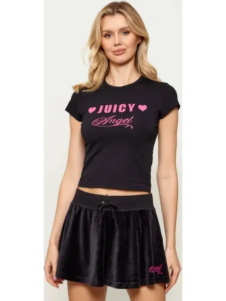 Juicy Couture Tricou ANGEL | Cropped Fit negru