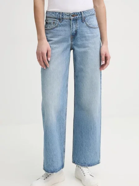 Дънки Levi's LOW LOOSE с висока талия синьо