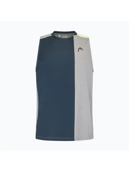 Tenisové tričko HEAD Topspin print vision m/navy bílé