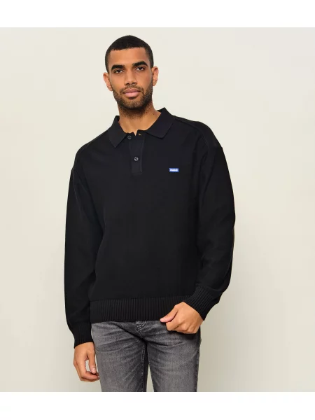 Hugo Blue Pulover San Patty-C | Oversize fit negru