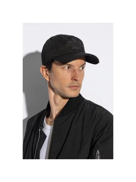 Czapka z daszkiem Dsquared2 klasyczna czarna