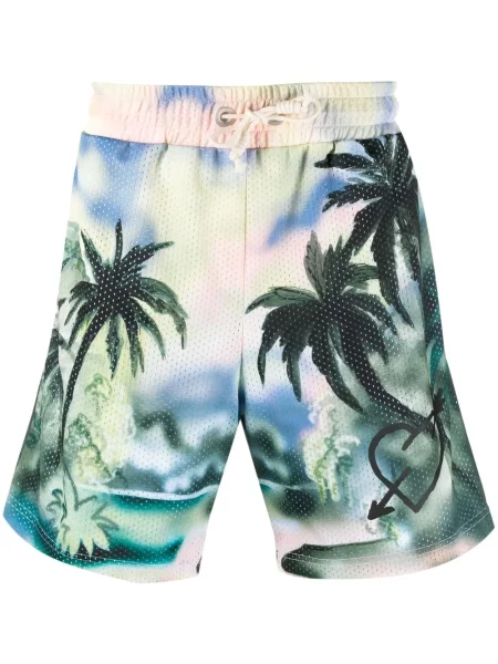 Pantaloni scurți Palm Angels plasă albastru