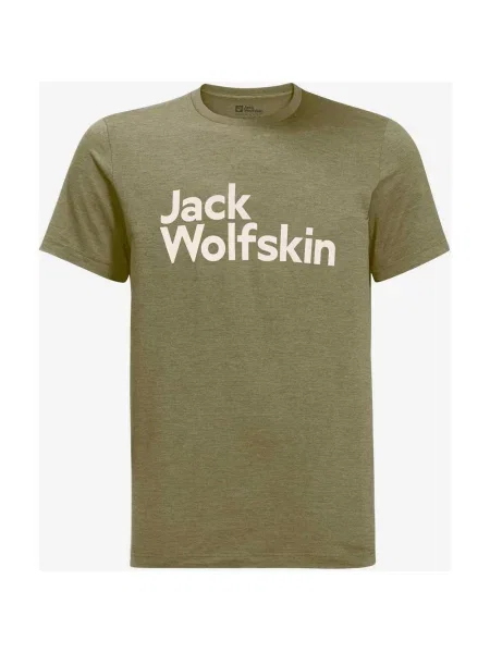T-shirt marki Jack Wolfskin z krótkim rękawem w kolorze zielonym khaki S zielona
