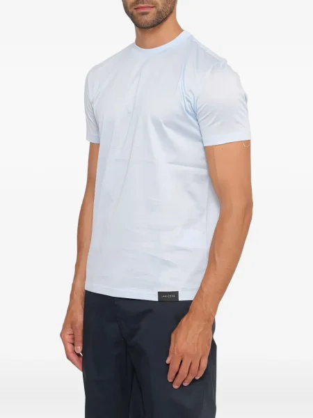 Tricou Low Brand cu decolteu rotund scurt albastru