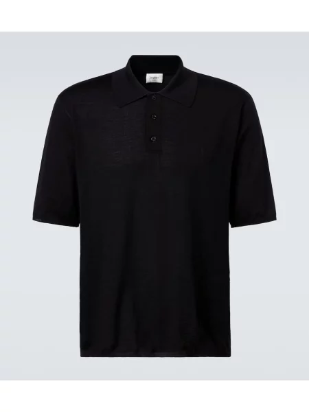 Gyapjú pólóing Saint Laurent fekete