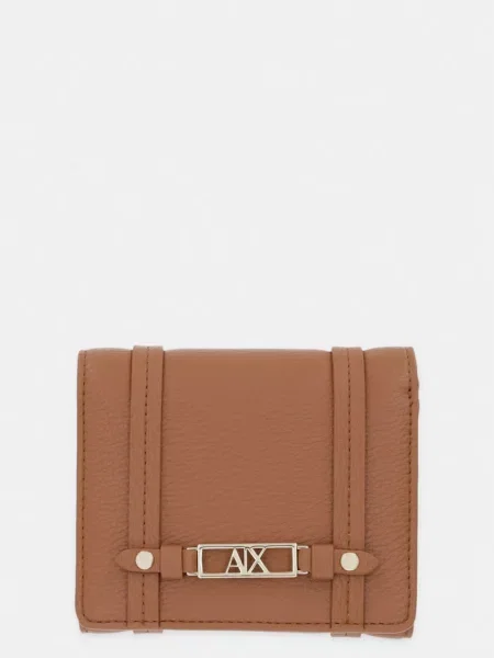 Portfel Armani Exchange skórzany brązowy