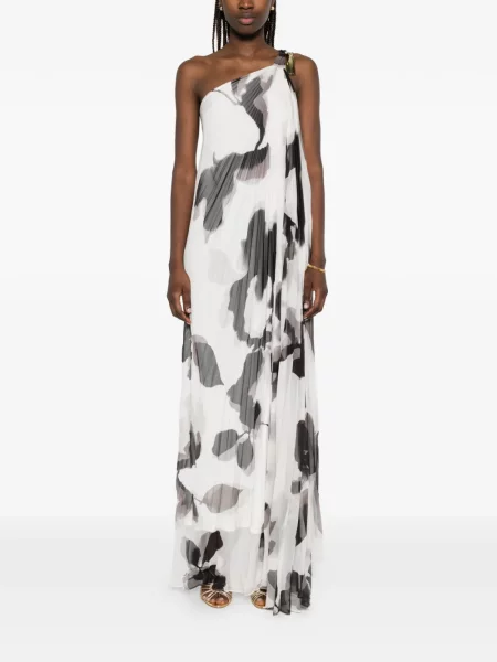 Rochie maxi Max Mara cu model floral cu imagine alb