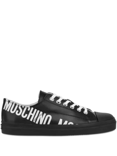 Sneakerși Moschino cu autograf negru