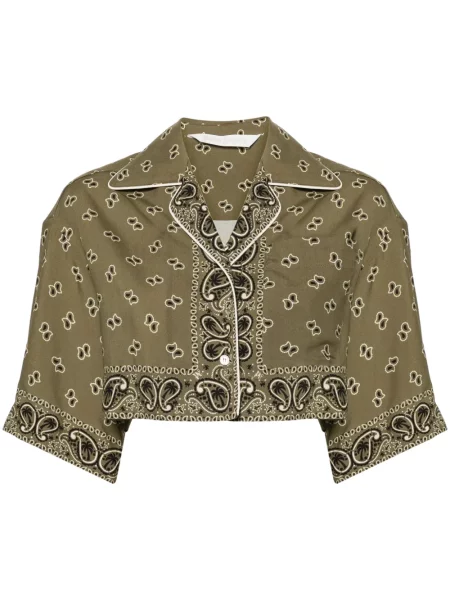 Cropp cămașă Palm Angels cu imagine cu model paisley verde