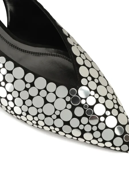 Sandale Sergio Rossi slingback argintiu